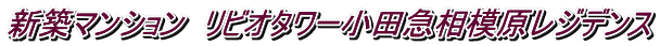 新築マンション リビオタワー小田急相模原レジデンス